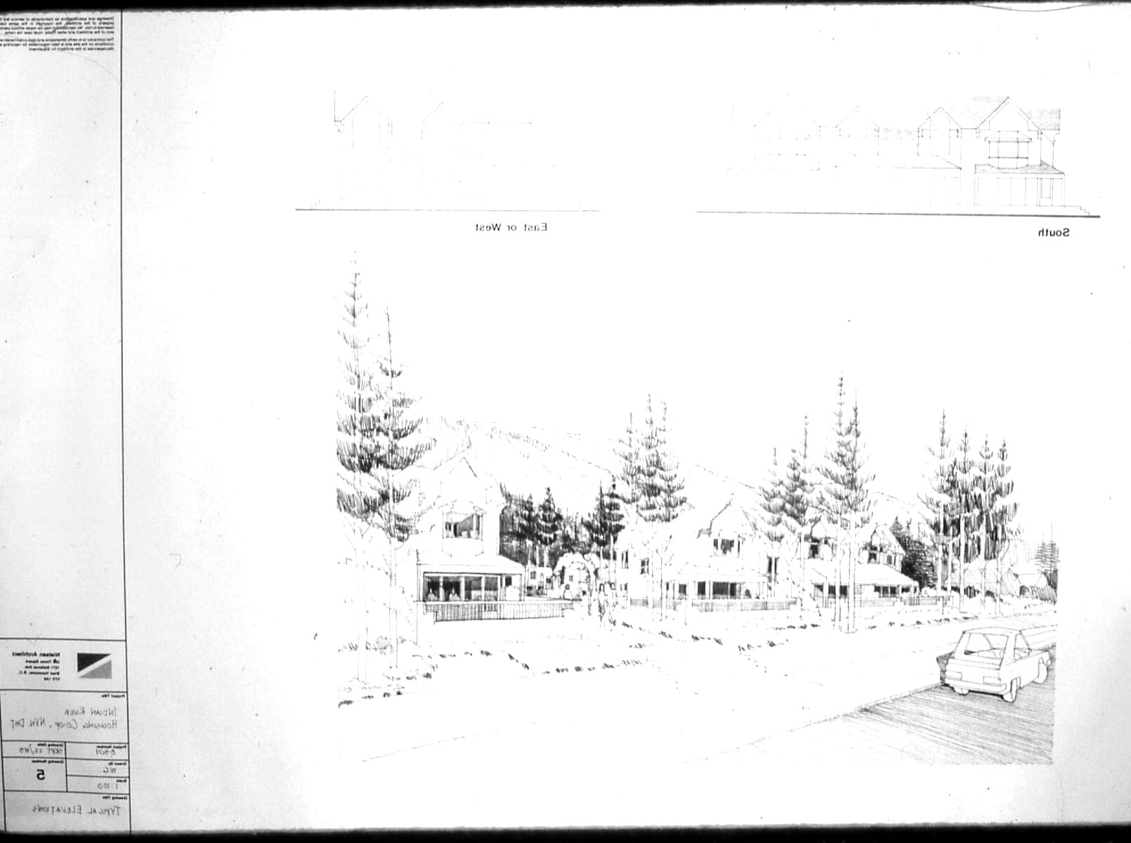 Nielsen Architect elevation drawings for the co-op, dated September 1983